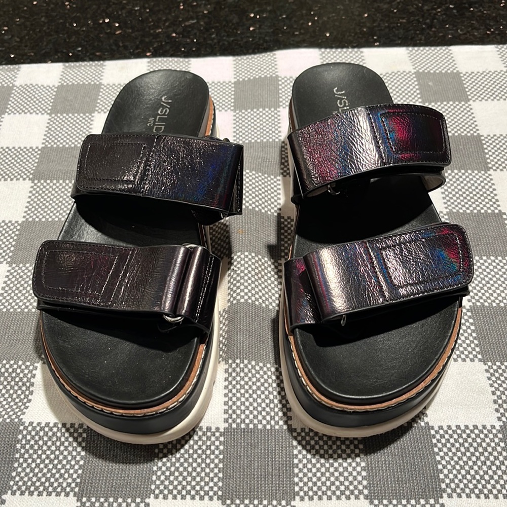 J slides size 8 platform sandals